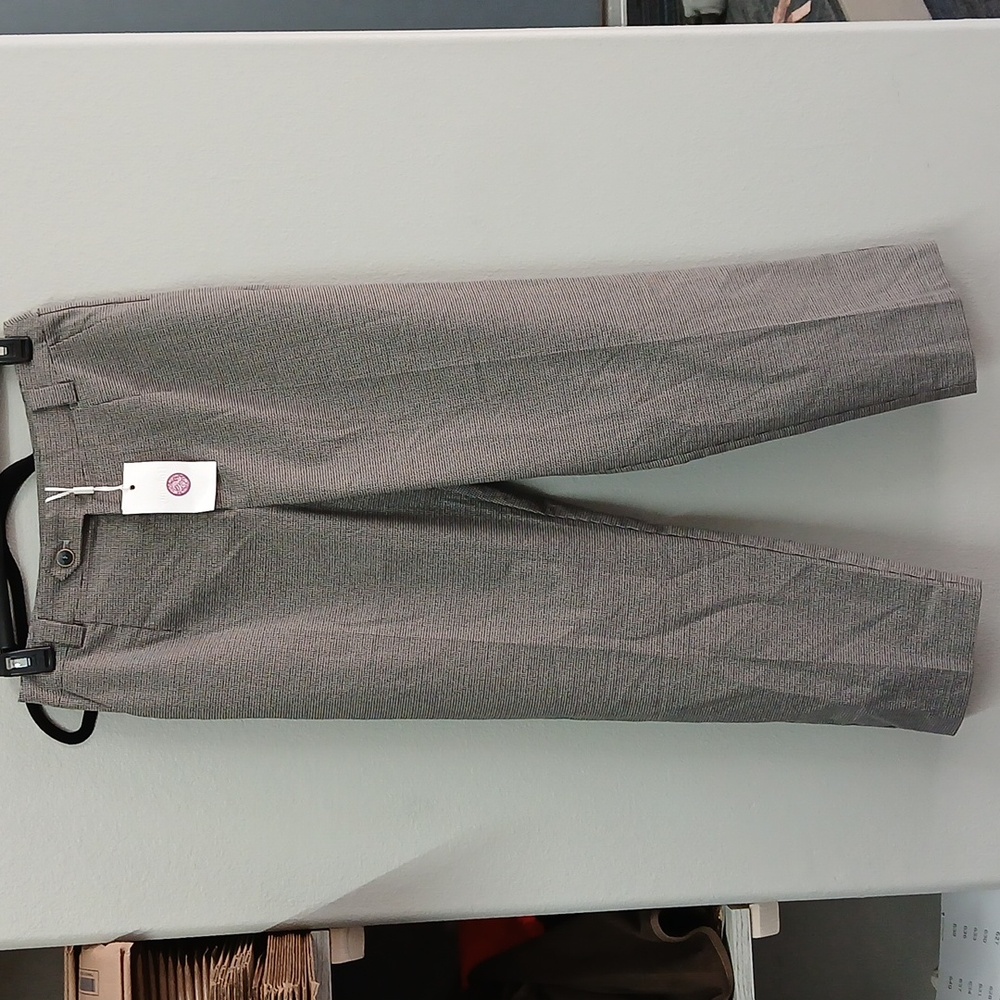 Hobemty Pant Straight Long Trousers Plaid Size 6 Waist 31" Nwt